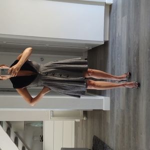 Faux Fur Collar Dress